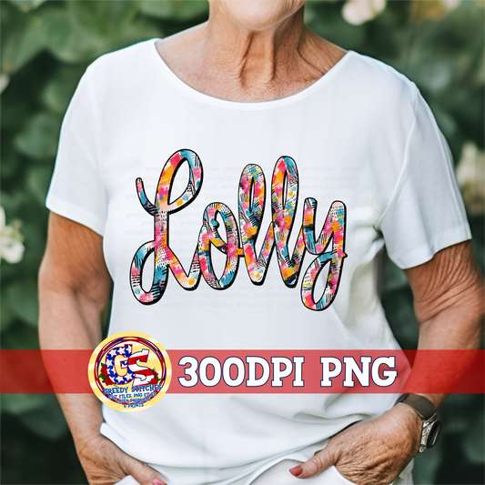 Lolly Doodle Letters PNG
