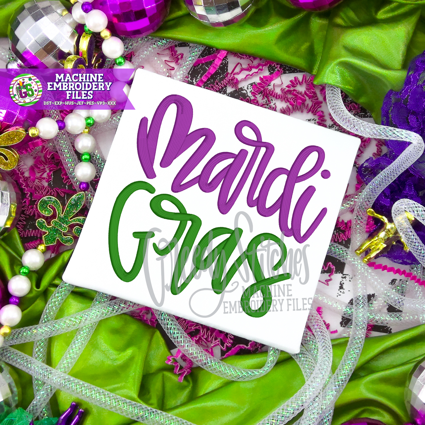 Mardi Gras Machine Embroidery Design