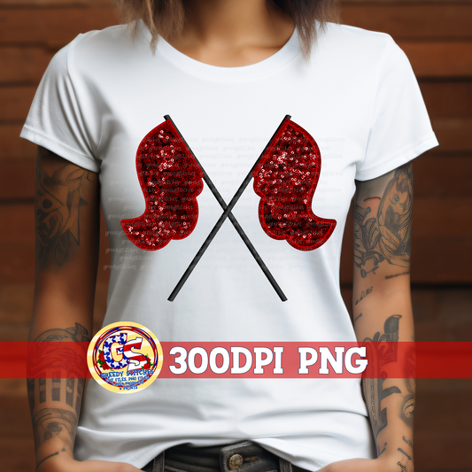 Color Guard Maroon Faux Embroidery Sequins PNG