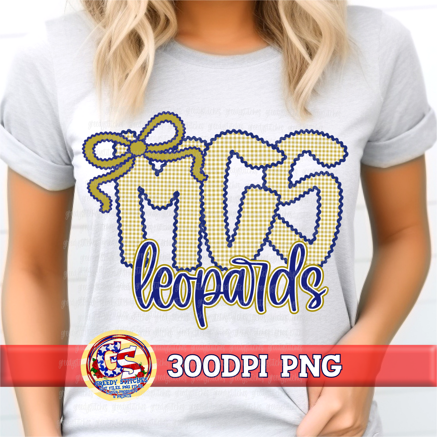 MCS Leopards Ric Rac Gingham PNG