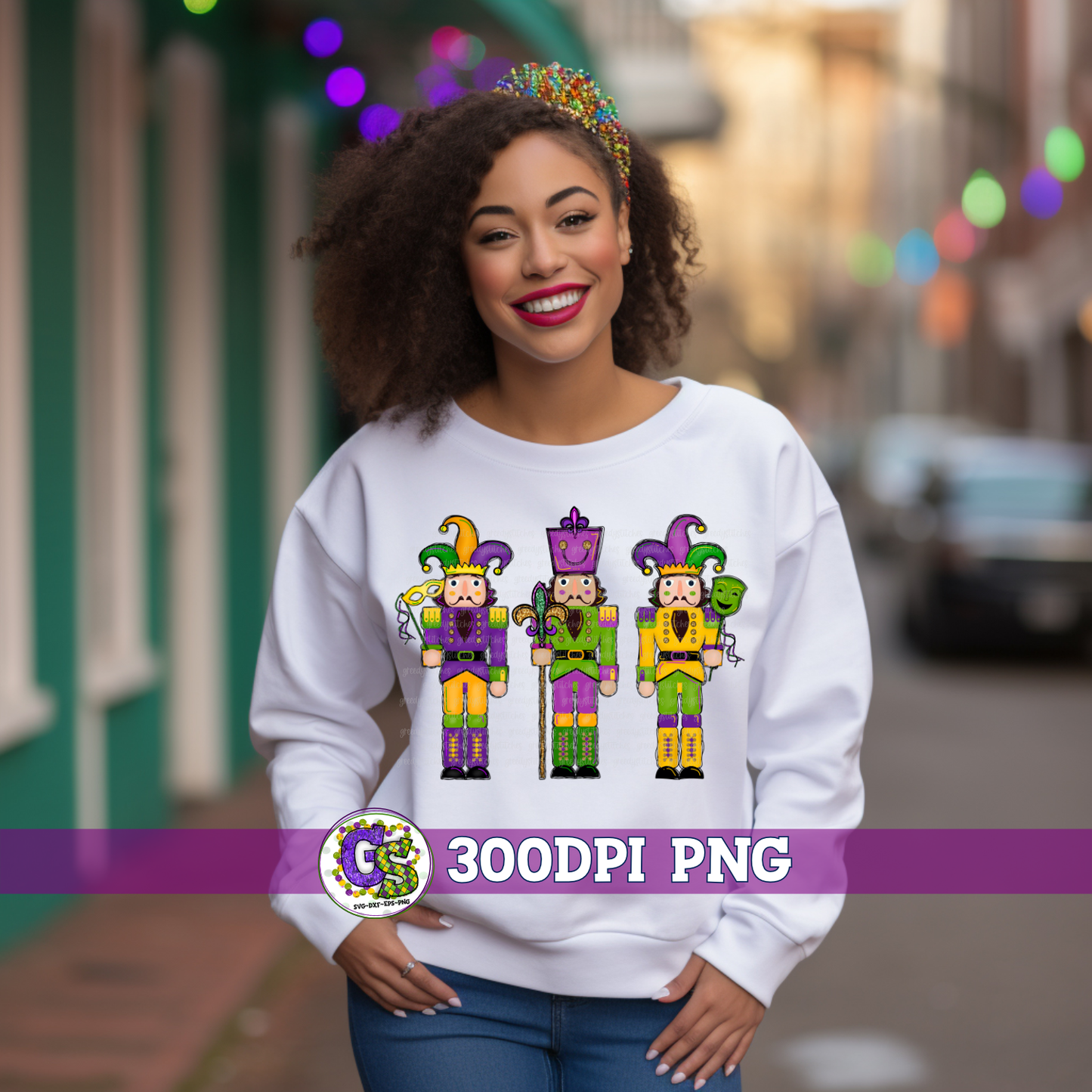 Mardi Gras Nutcrackers PNG for Sublimation