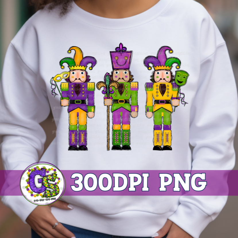 Mardi Gras Nutcrackers PNG for Sublimation