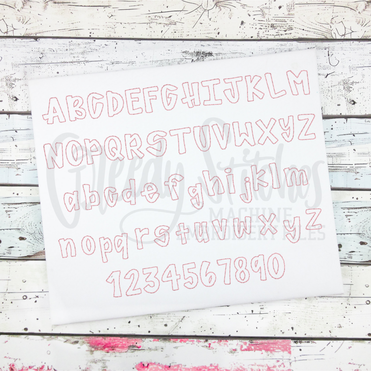 Baby Got Back Embroidery Applique Font