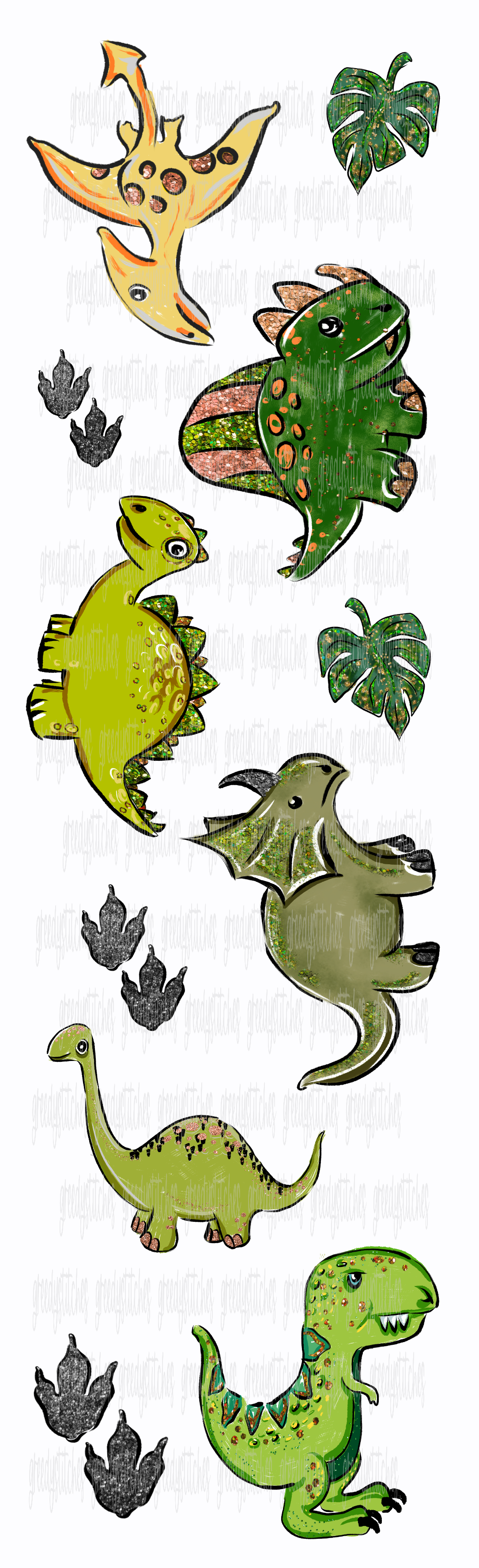 Dinosaur Sticker Sheet