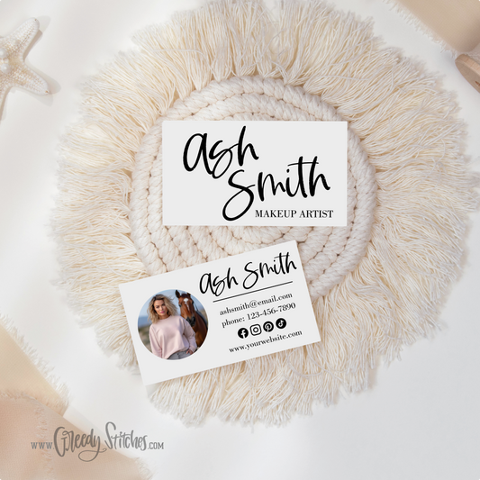 Minimalist Business Cards with Picture