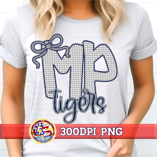 Moss Point Tigers Ricrac Gingham PNG