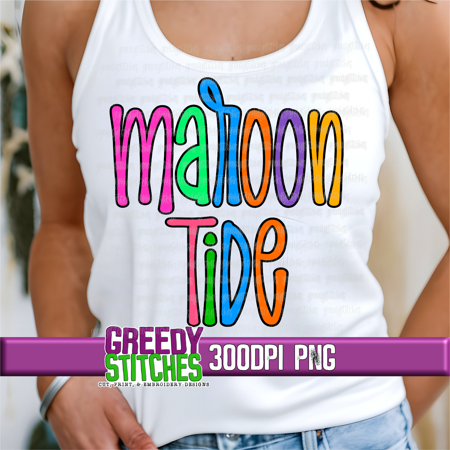 Neon Maroon Tide PNG