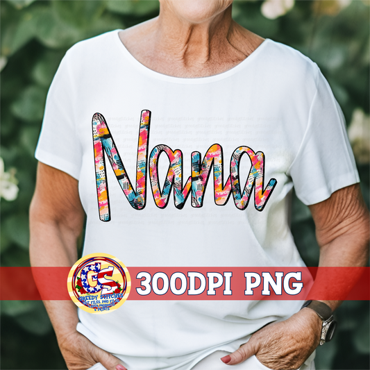 Nana Doodle Letters PNG