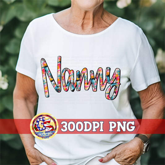 Nanny Doodle Letters PNG