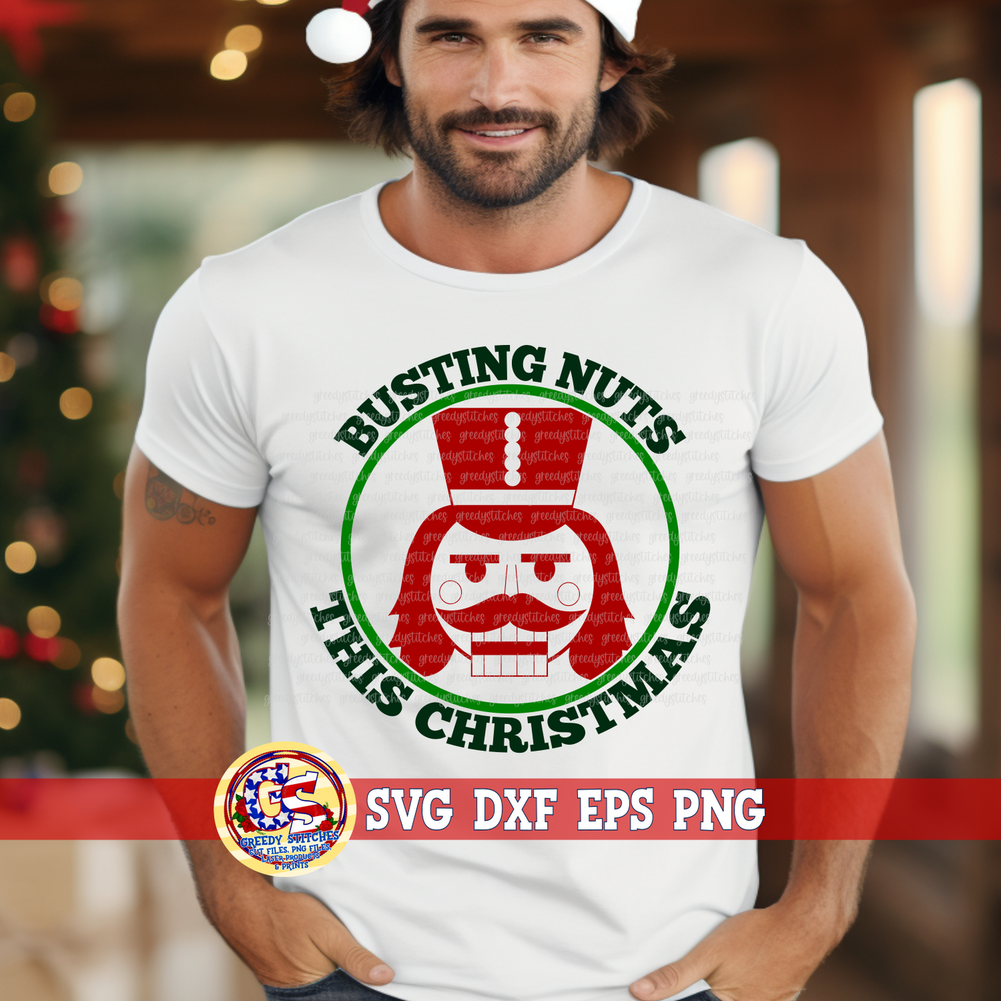 Busting Nuts This Christmas Nutcracker SVG DXF EPS PNG