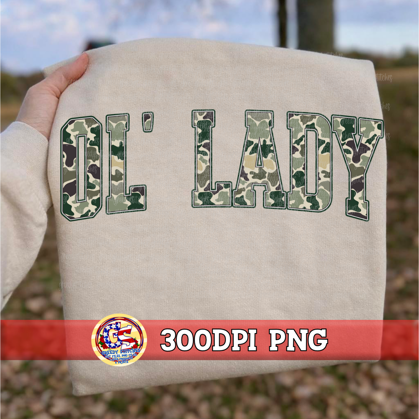 Camo Ol' Lady PNG