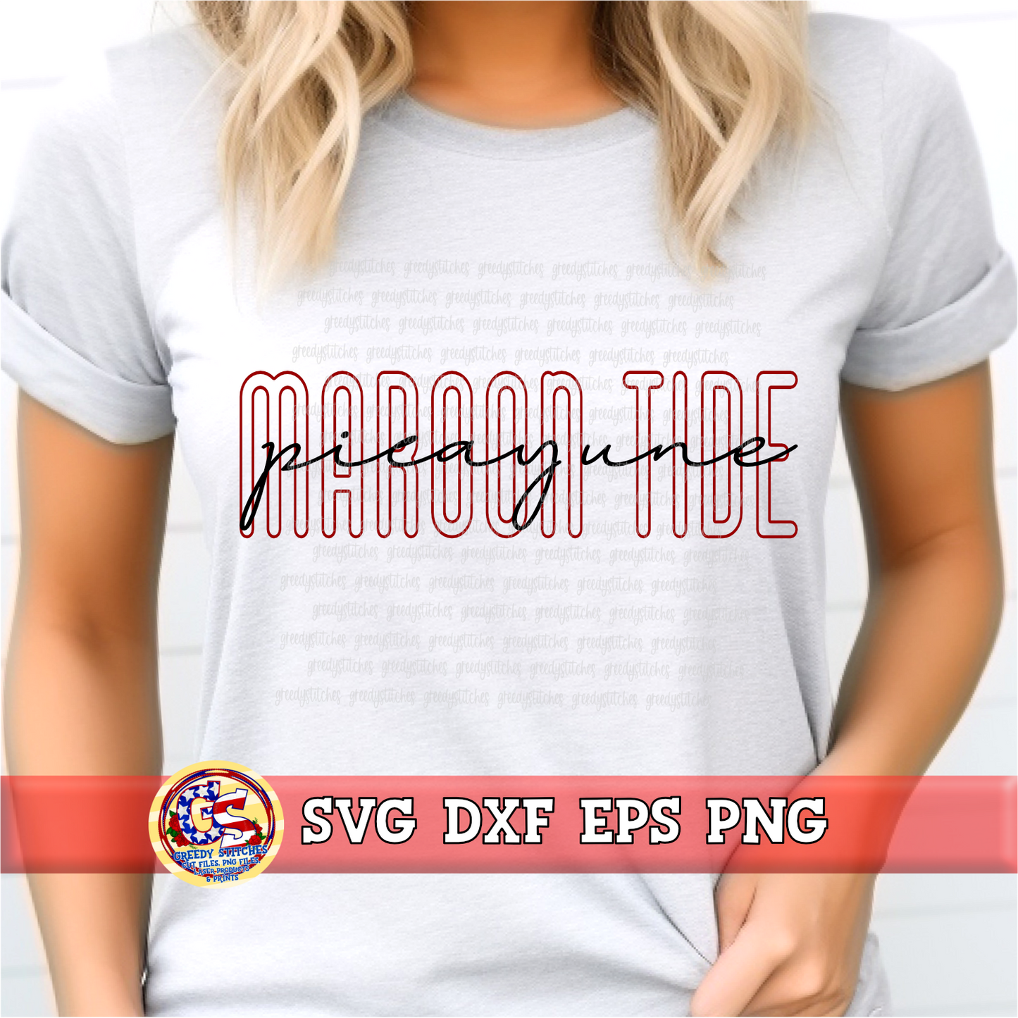 Picayune Maroon Tide SVG DXF EPS PNG