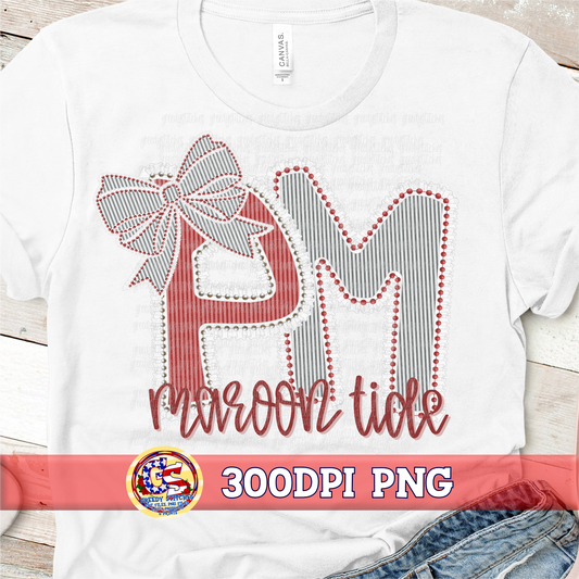 Picayune Memorial Maroon Tide PNG - Seersucker Ruffles Pearls