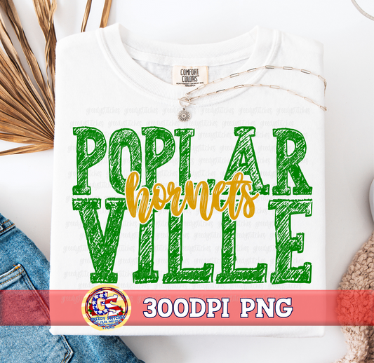 Poplarville Hornets PNG - Sketch