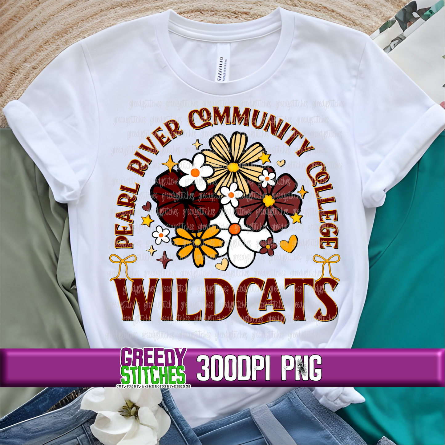 Floral PRCC Wildcats PNG