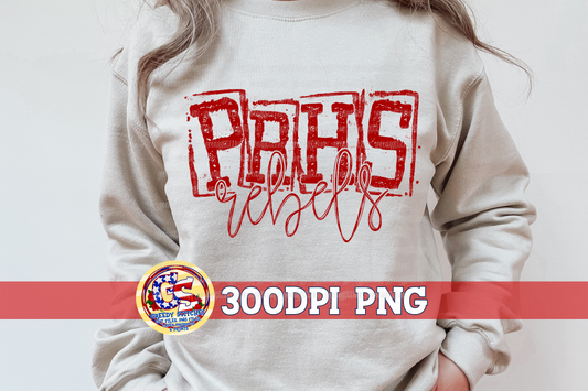 Pearl River High School Rebels Stamp PNG for Sublimation