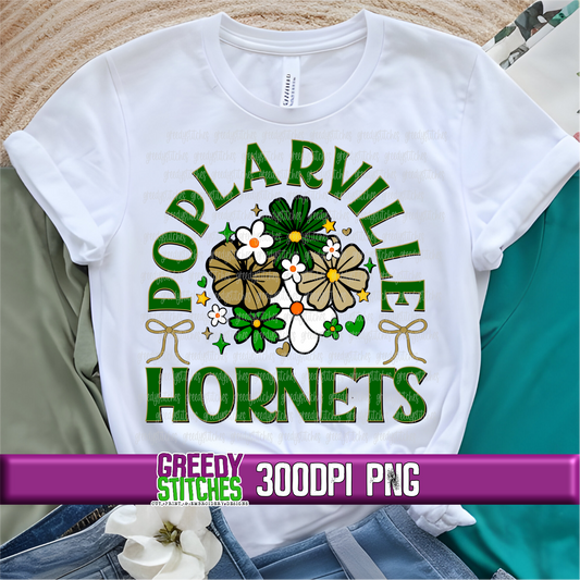 Floral Poplarville High School Hornets PNG Set