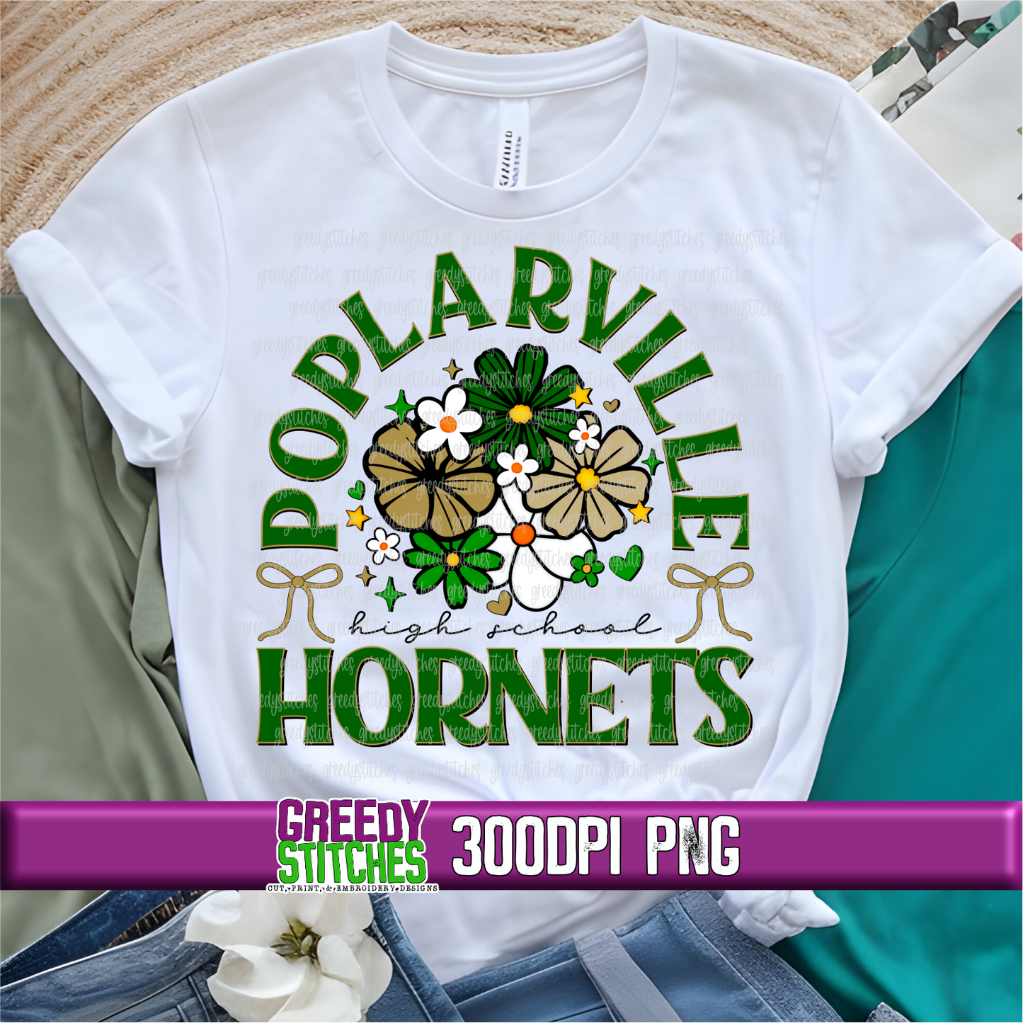Floral Poplarville High School Hornets PNG Set