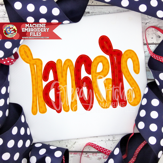 Rangers Lowercase Bean Stitch Applique Machine Embroidery Design