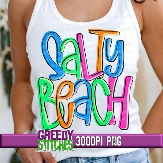 Neon Salty Beach PNG