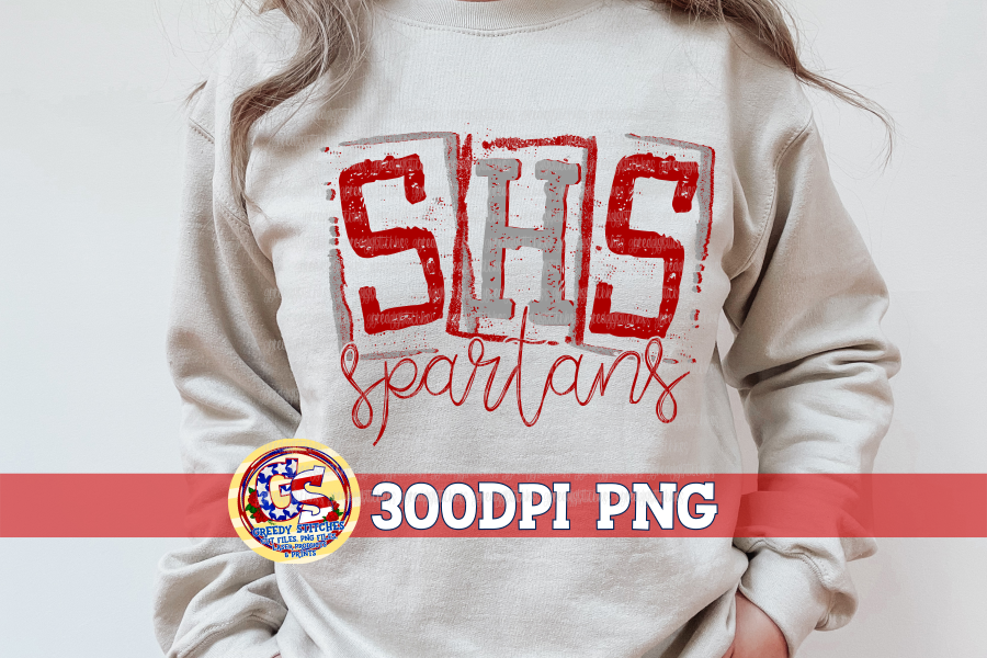 Saraland High School Spartans Stamp PNG for Sublimation