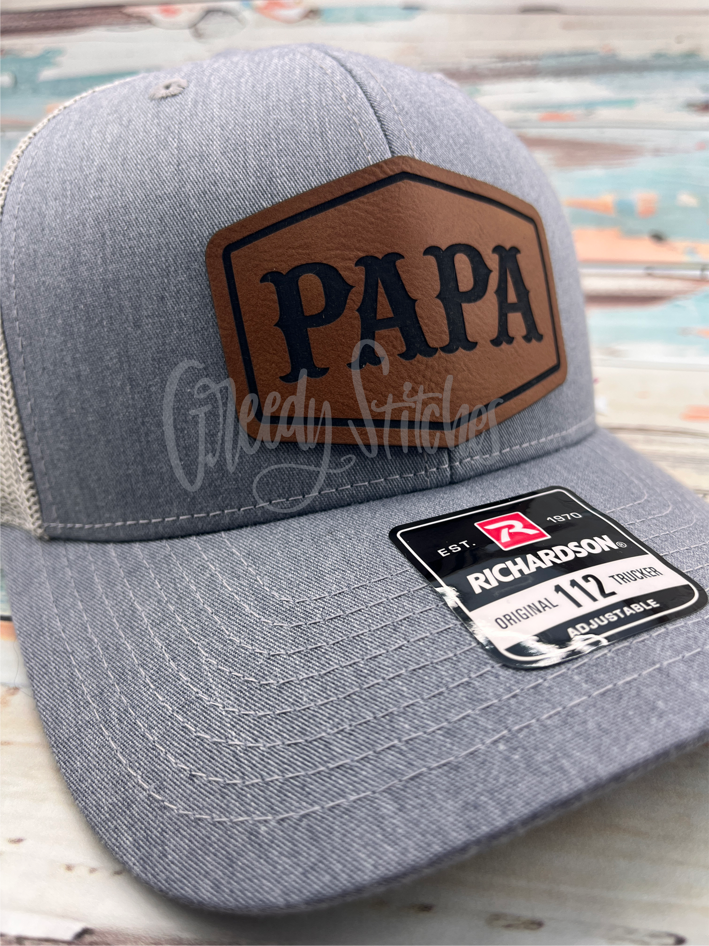 Richardson 112 with Engraved Leatherette Patch