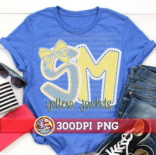 St Martin Yellow Jackets PNG - Seersucker Ruffles Pearls