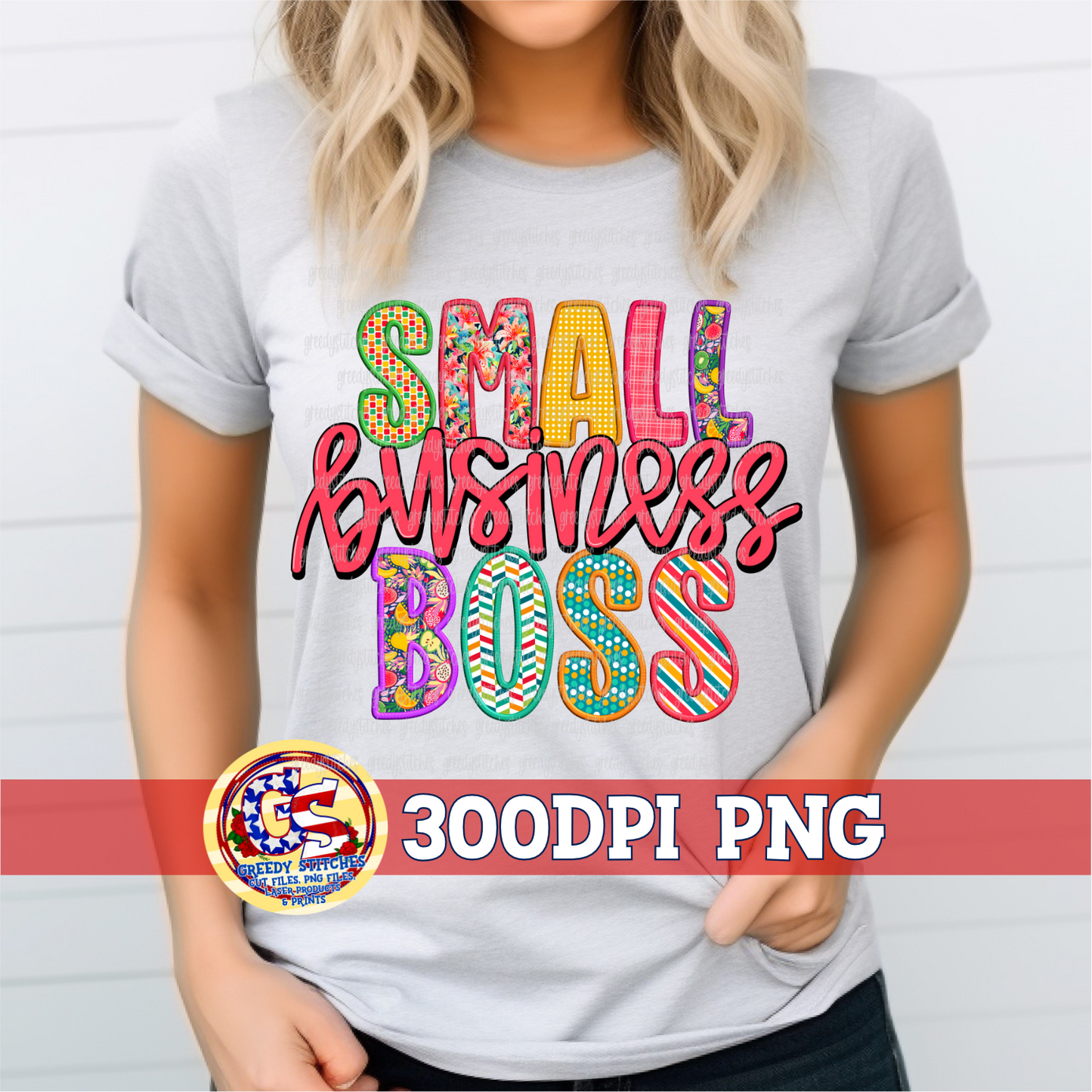 Faux Embroidery Small Business Boss PNG