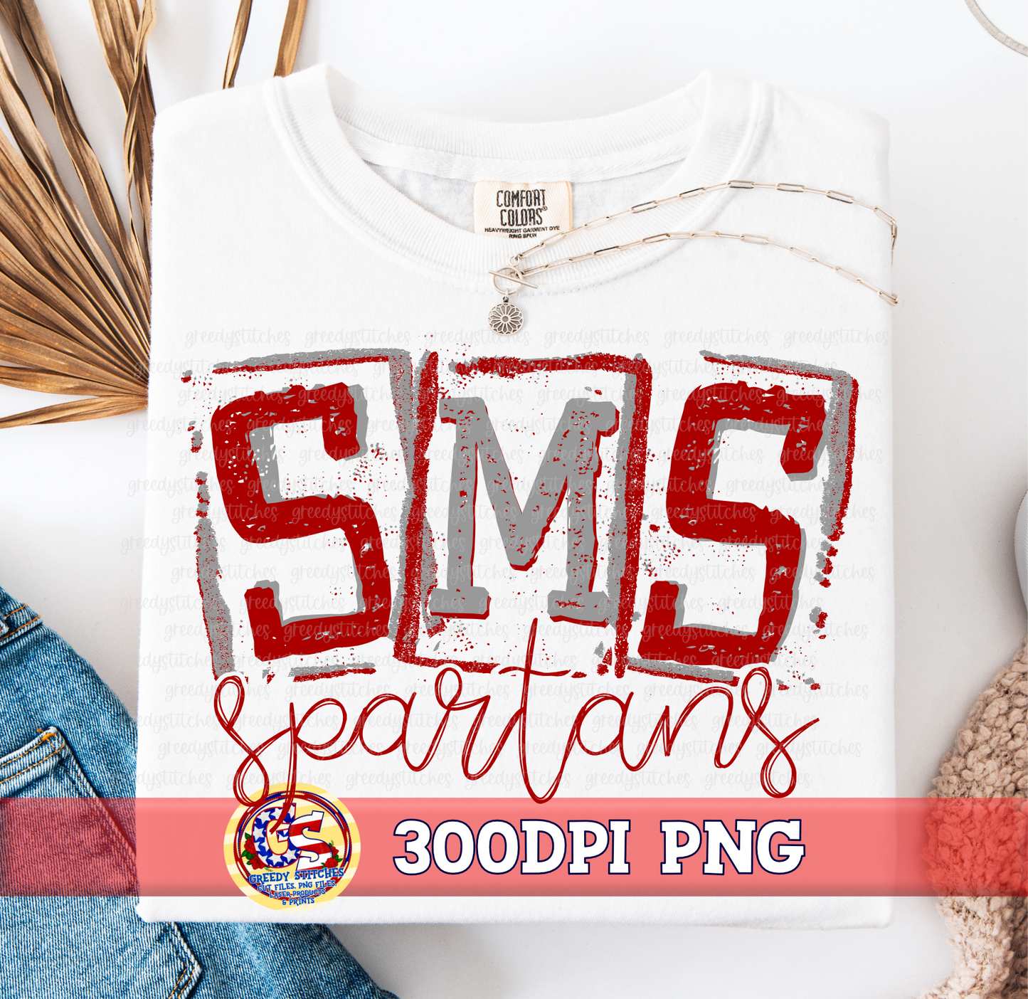 Saraland Middle School Spartans Stamp PNG