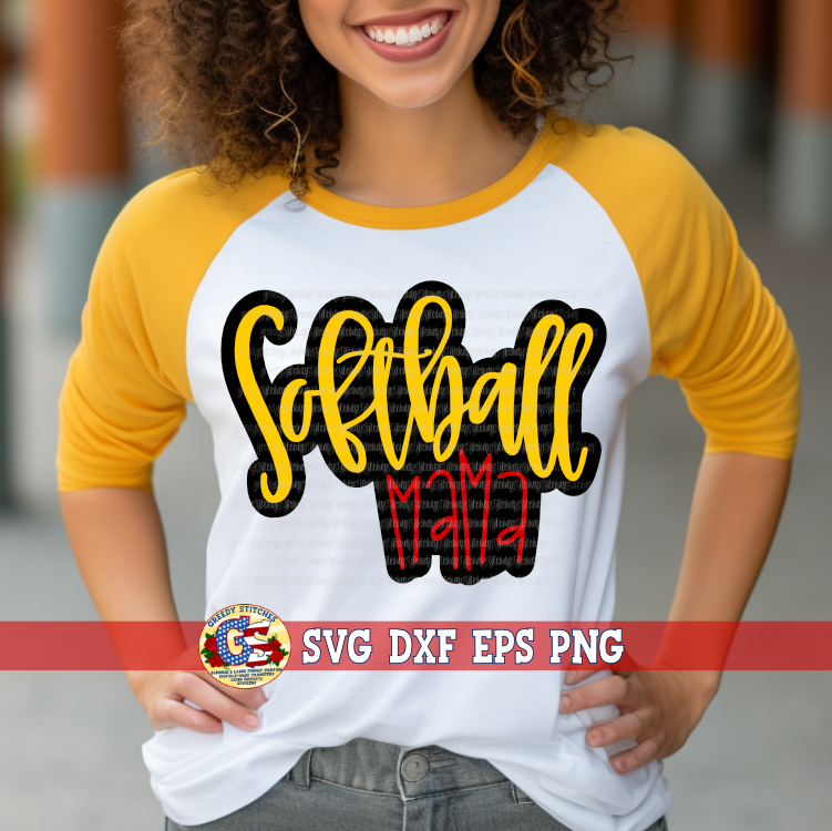 Softball Mama SVG DXF EPS PNG