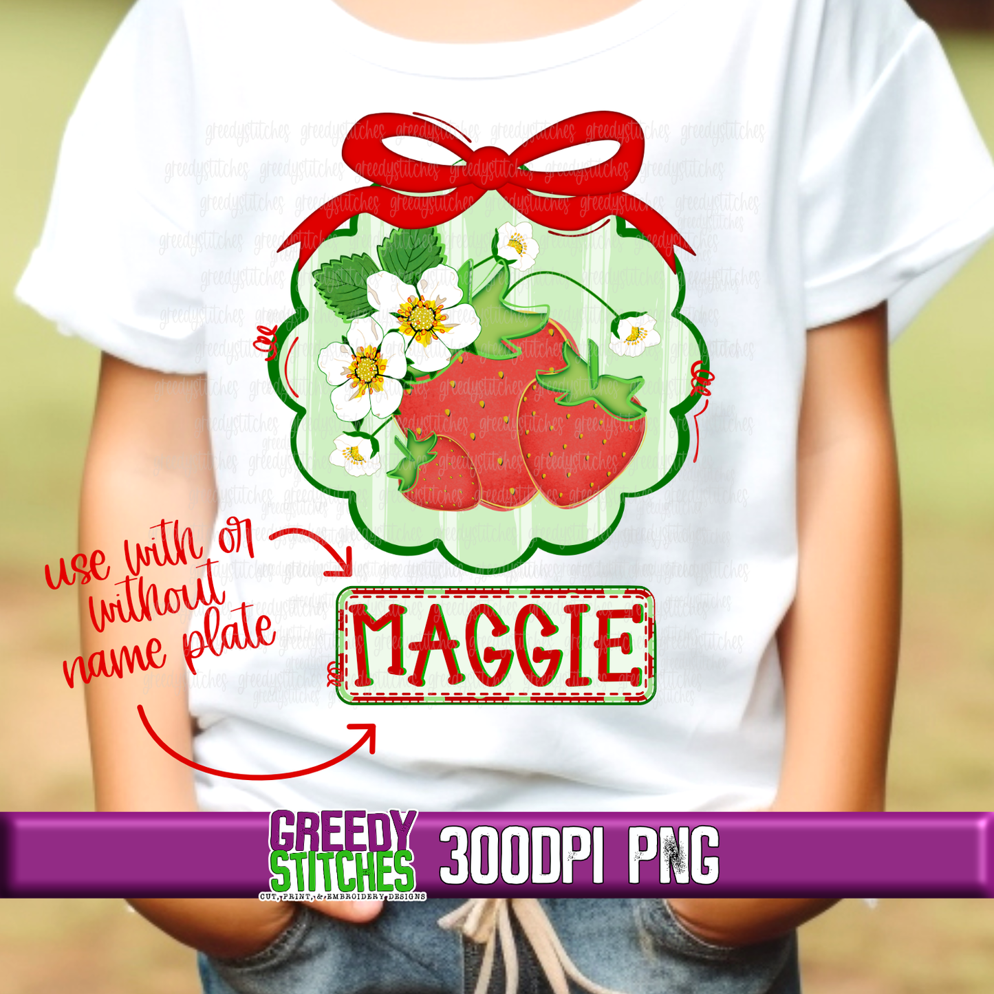 Strawberries with Name Plate PNG - Strawberry Festival