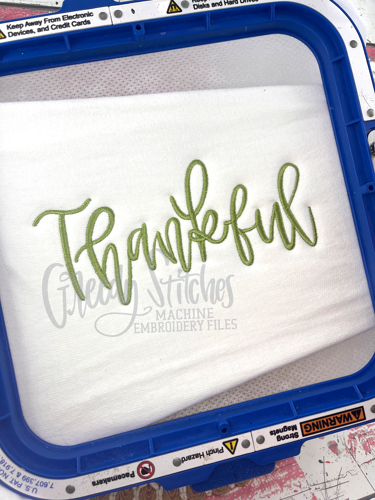 Thankful Machine Embroidery Design