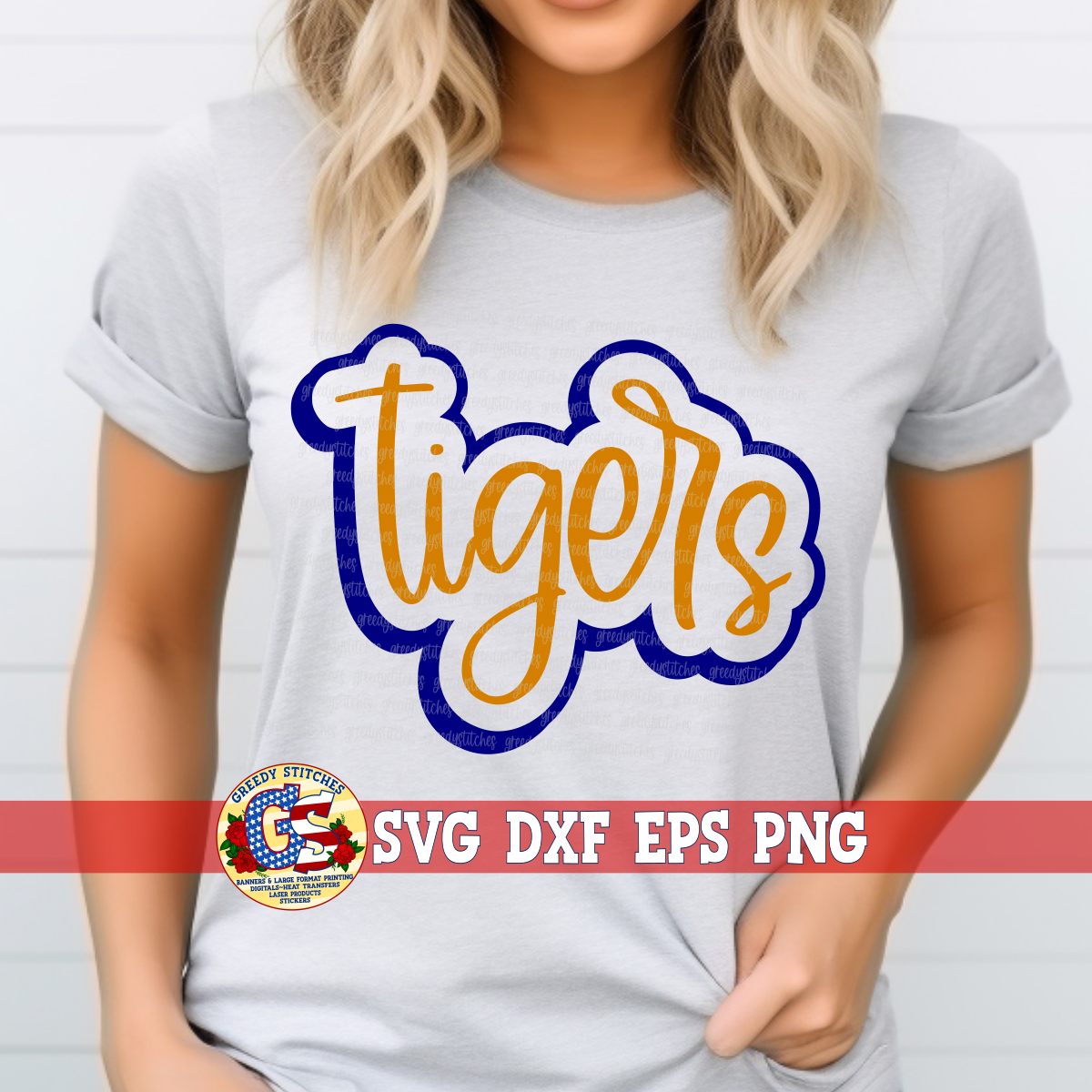 Tigers Outline SVG DXF EPS PNG