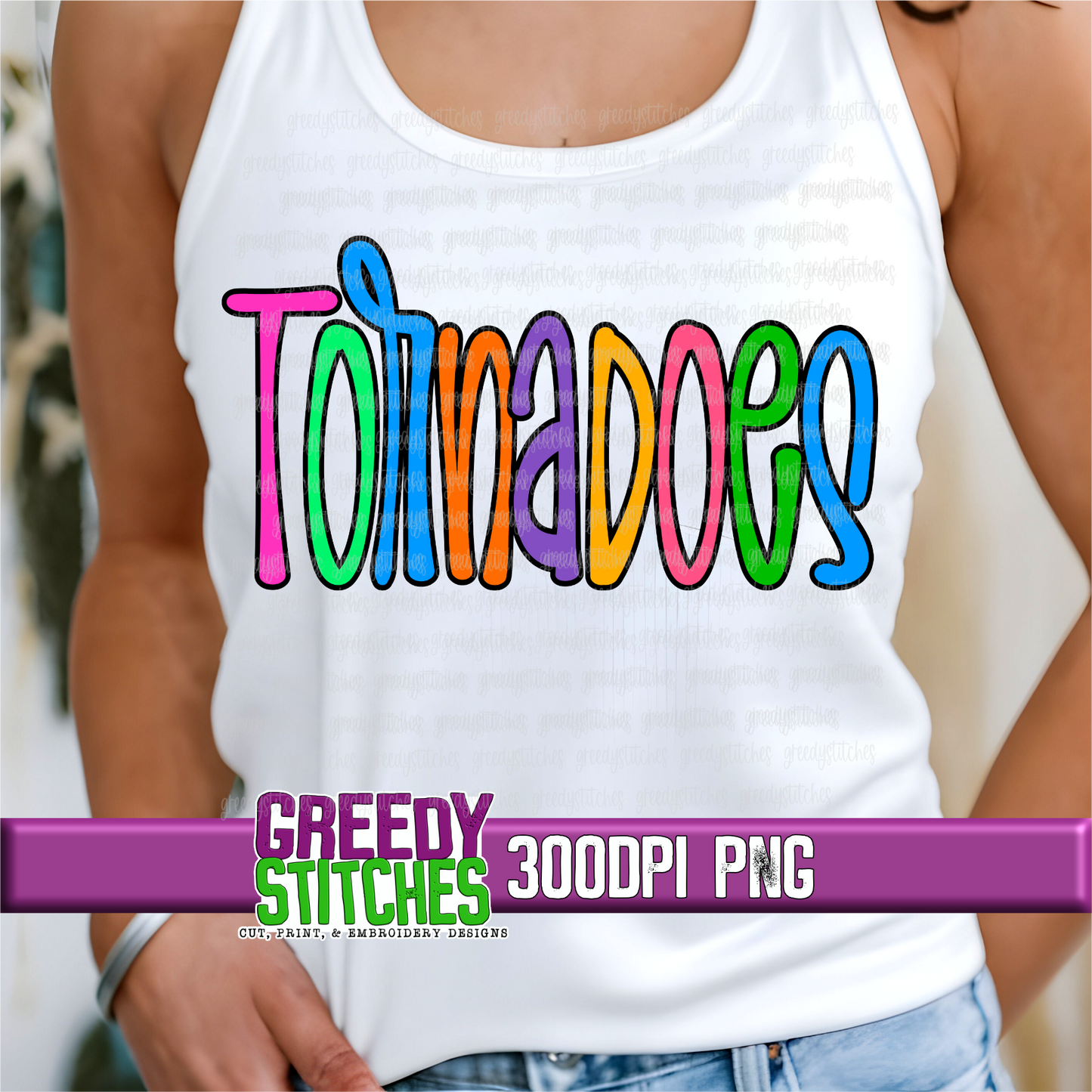 Neon Tornadoes PNG