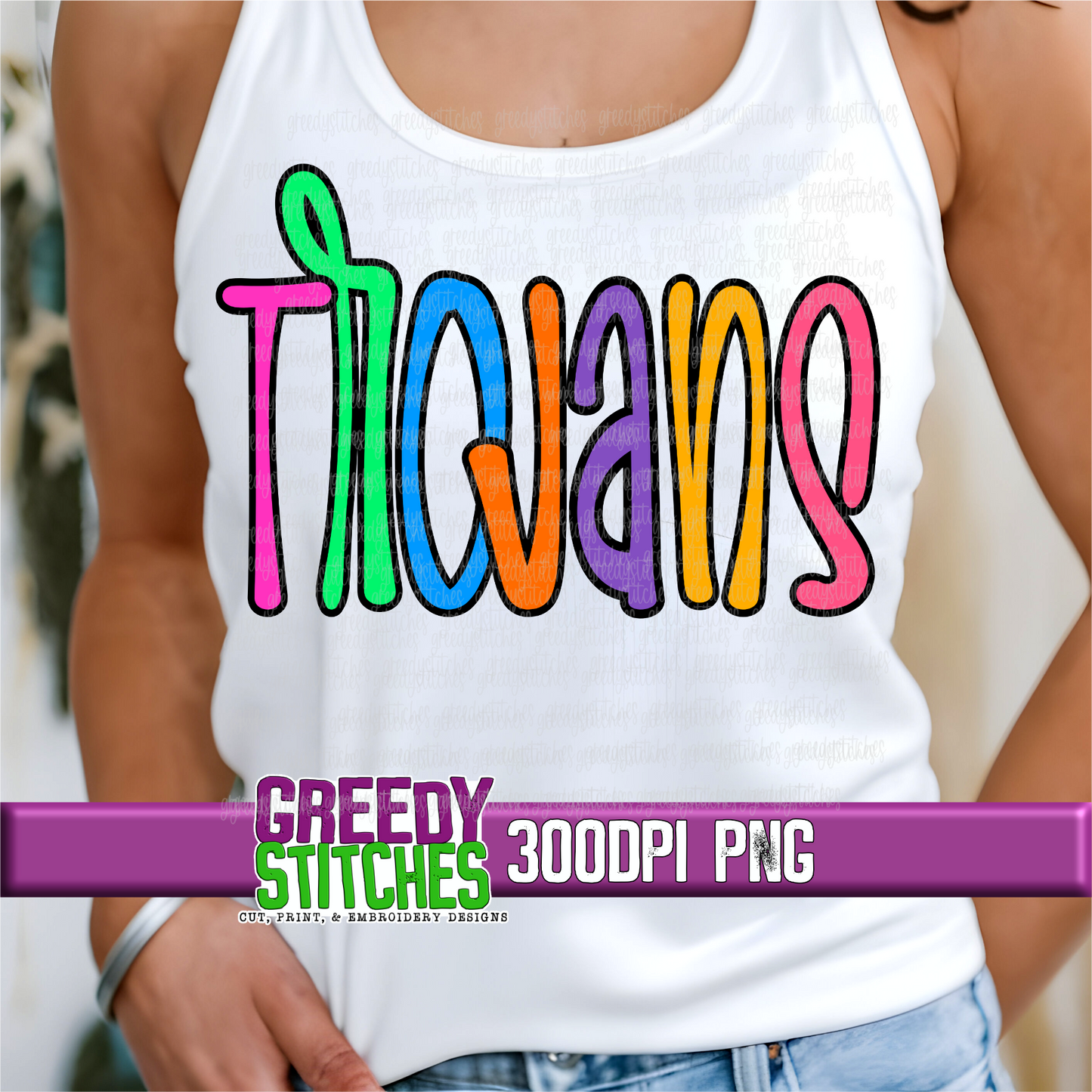 Neon Trojans PNG