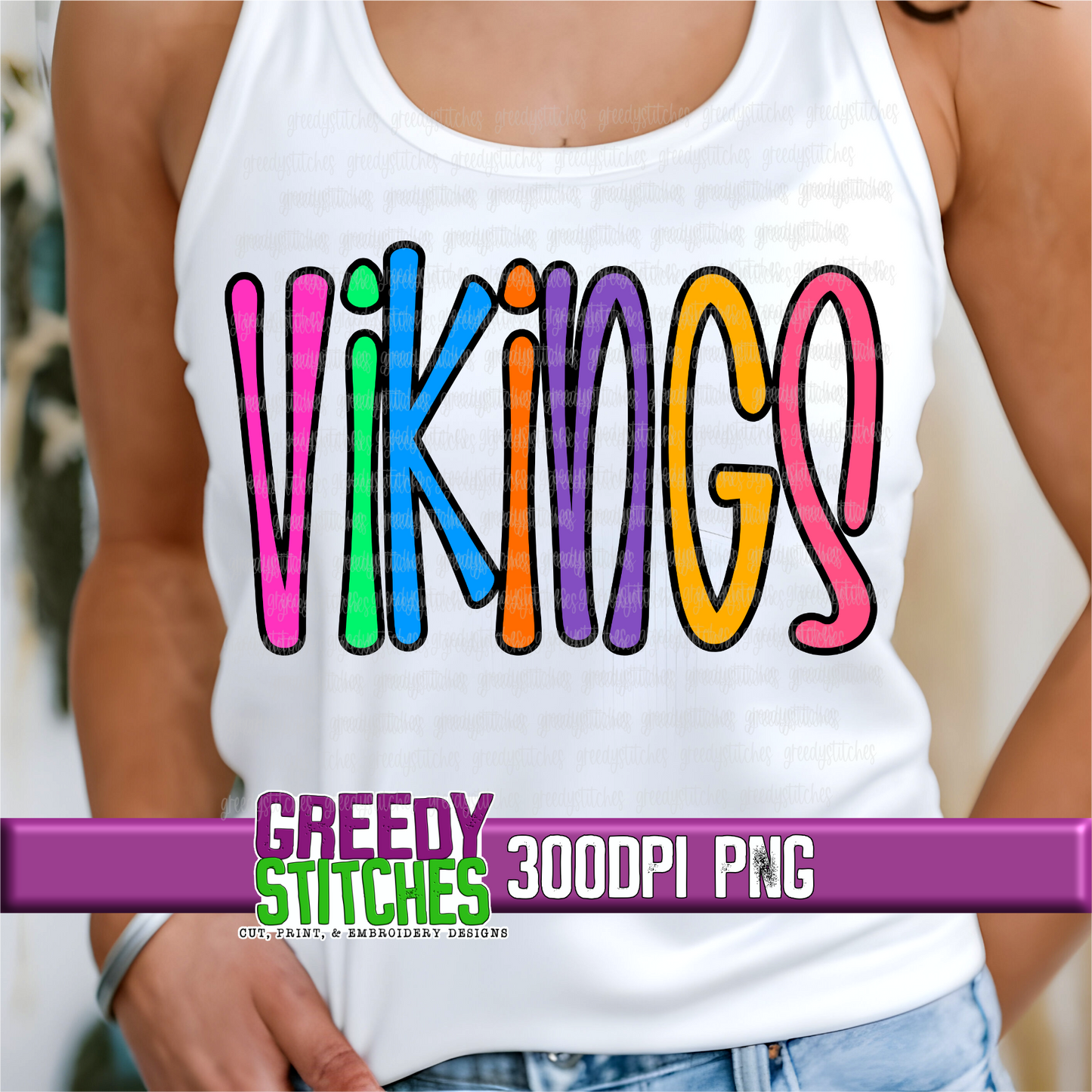 Neon Vikings PNG