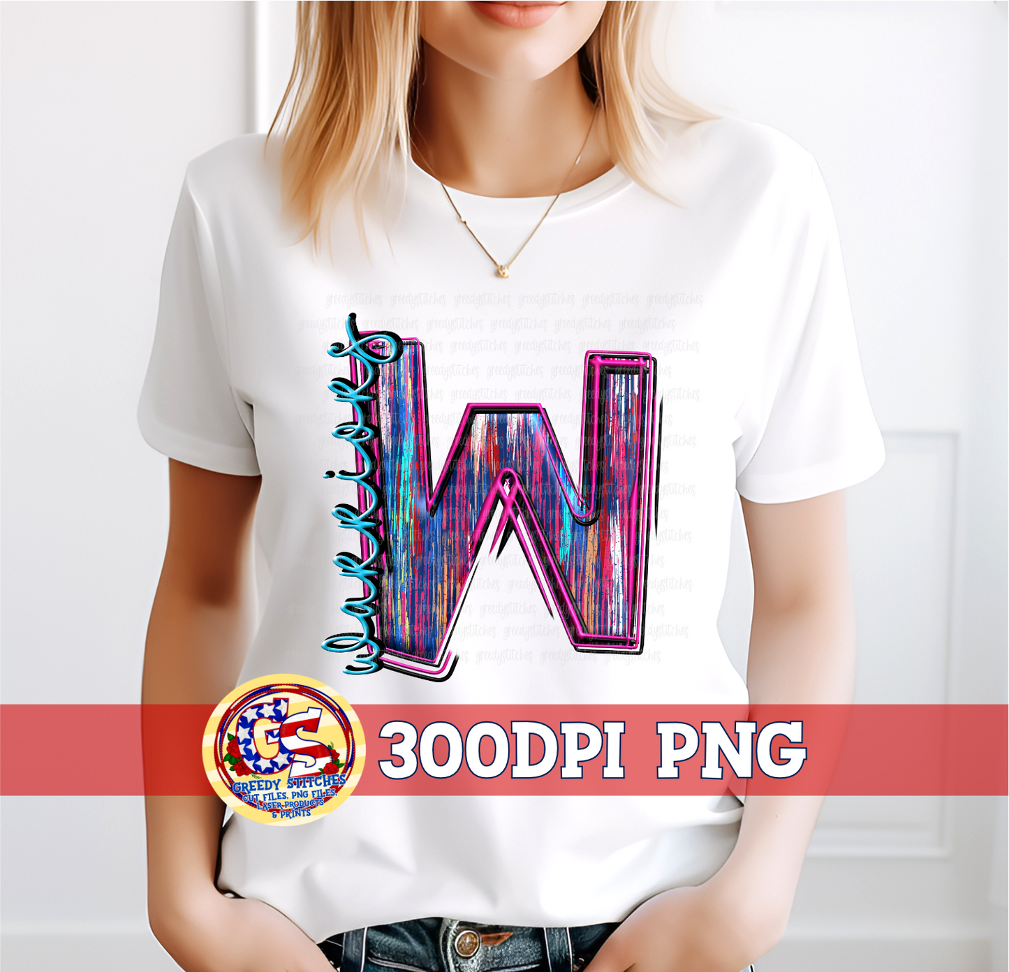 Warriors W 3D Inflated Brush PNG