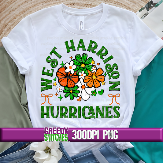 Floral West Harrison Hurricanes PNG Set