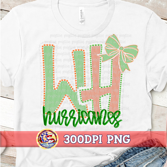 WH Hurricanes PNG - West Harrison high School Seersucker Ruffles Pearls