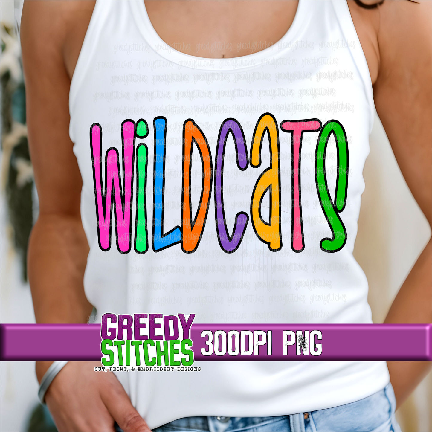 Neon Wildcats PNG