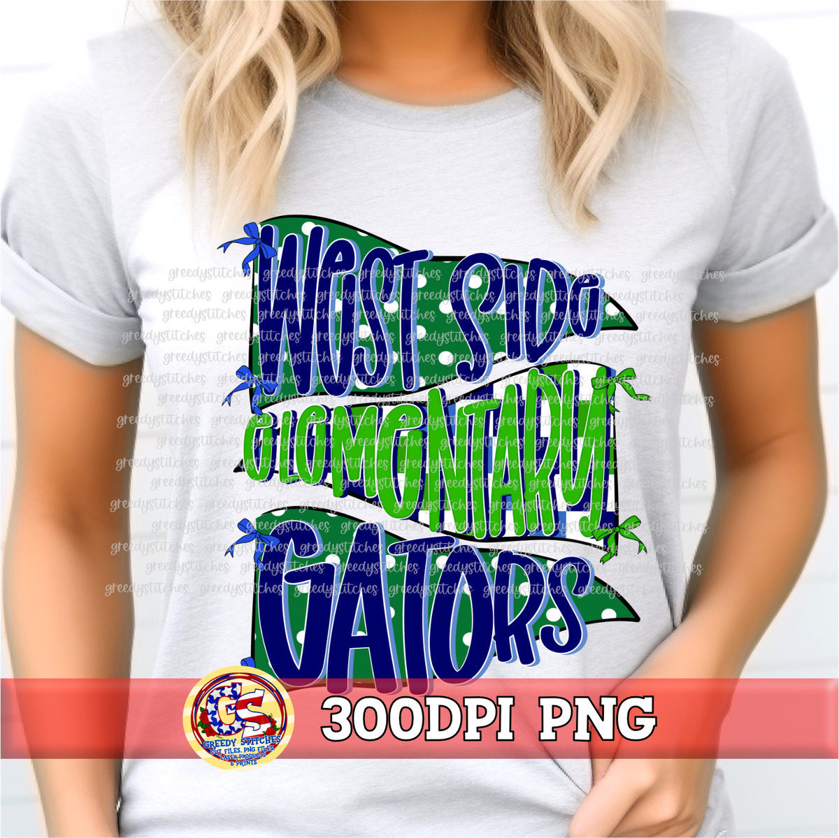 West Side Gators Polka Check Pennants PNG