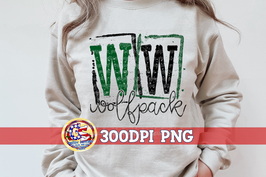 West Wortham Wolfpack Stamp PNG for Sublimation