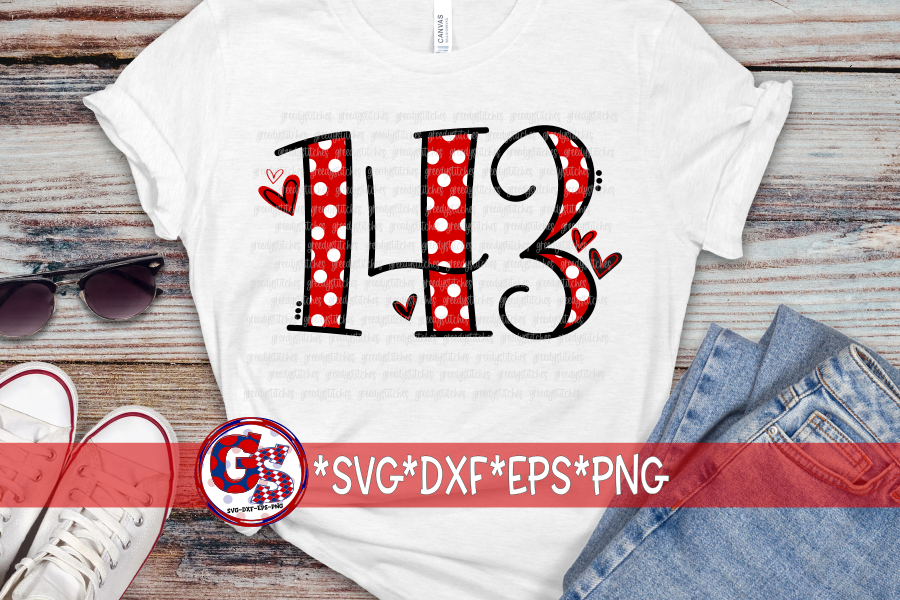 143 I Love You SVG DXF EPS PNG
