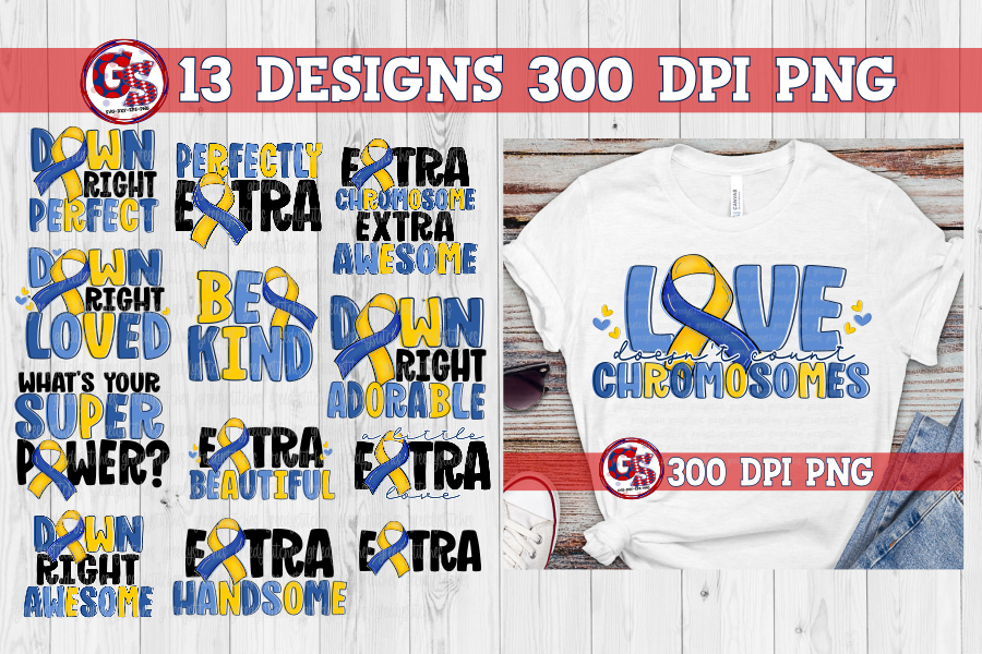 Down Syndrome PNG Bundle for Sublimation