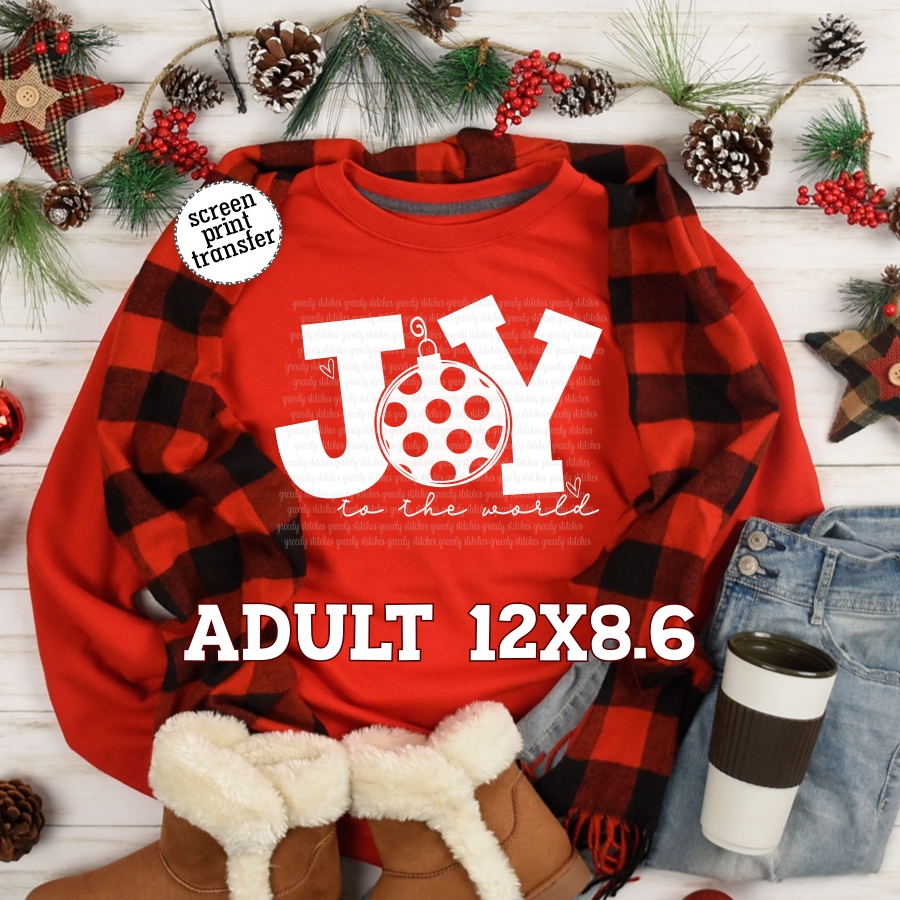 Joy to the World ADULT Screen Print Transfer