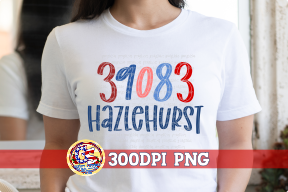39083 Hazlehurst Zip Code PNG for Sublimation