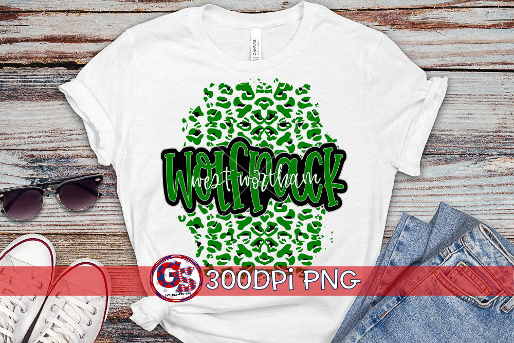 West Wortham Wolfpack Leopard PNG for Sublimation