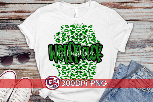 West Wortham Wolfpack Leopard PNG for Sublimation