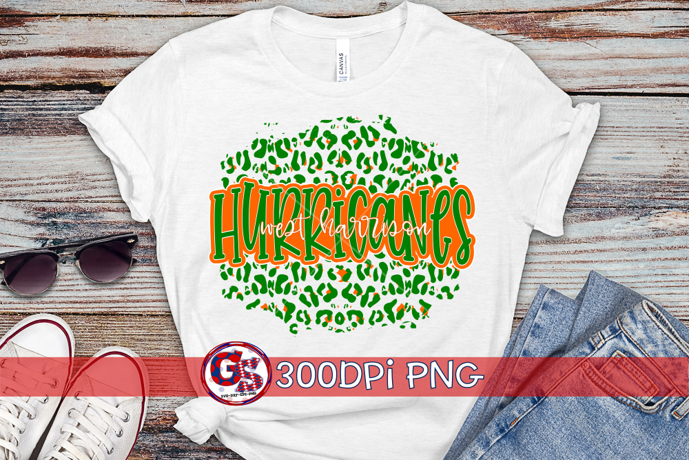 West Harrison Hurricanes landscape PNG for Sublimation