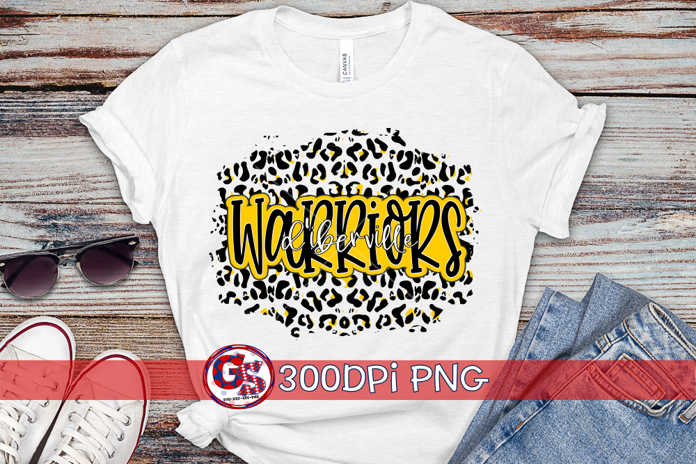 d'Iberville Warriors Leopard landscape PNG Sublimation